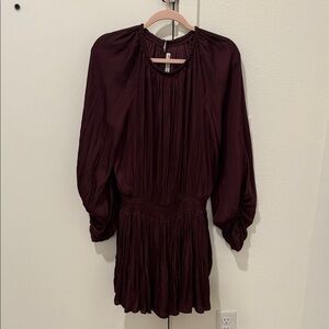 The Impeccable Pig Deep Wine Long Sleeve Romper